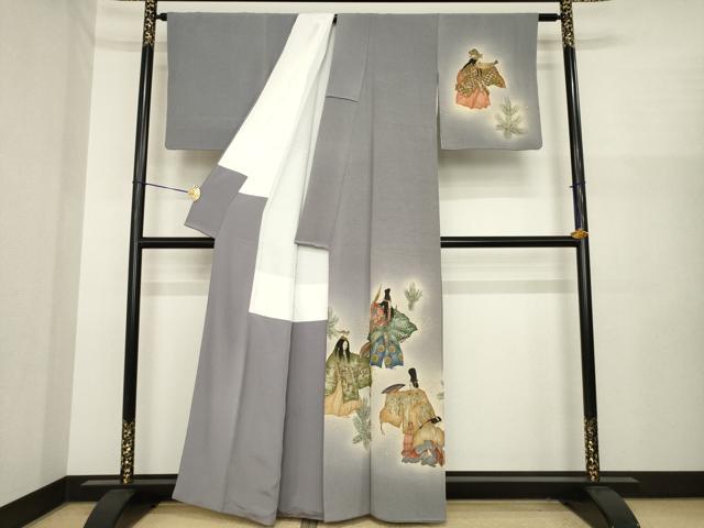 平和屋着物●友禅師・京の名工・伝統工芸士・樽本伊勢蔵 訪問着 能 暈し染め 金彩 正絹 逸品 AABI8207ck