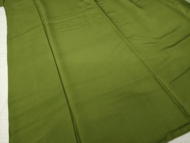 平和屋着物●上質な色無地 片身替わり 利休茶色×海松色 正絹 逸品 AABI8209ck