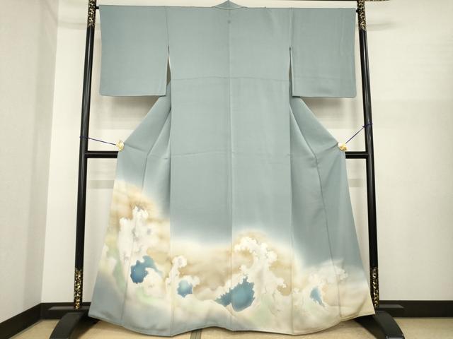 平和屋着物●豪華色留袖 立波文 暈し染め 正絹 逸品 AABI8219ck