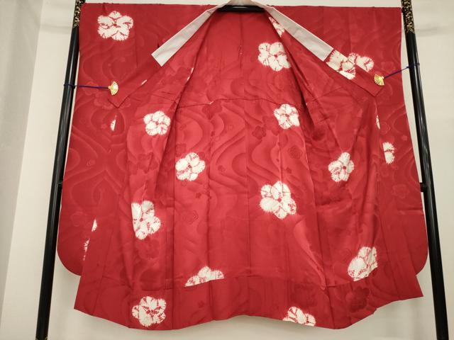 平和屋着物●振袖用長襦袢 無双仕立て 絞り 流水花文 正絹 逸品 AABI8221ck