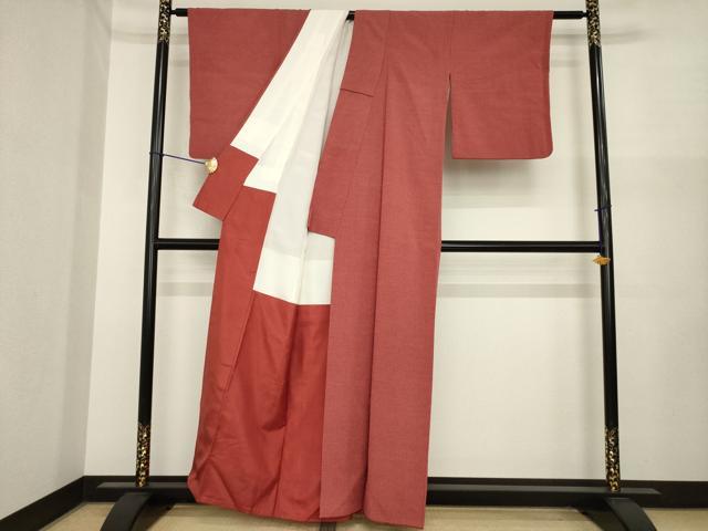 平和屋着物●白鷹お召 蚊絣 正絹 逸品 AABI8224ck