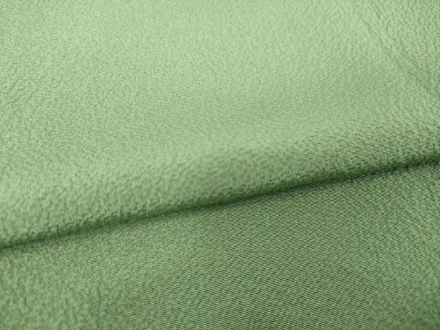 平和屋着物●上質な色無地 鬱金染 老竹色 ロング丈 正絹 逸品 未使用 AABI8226ck