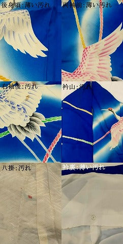 平和屋着物■豪華振袖 飛鶴文 暈し染め 正絹 逸品 AABI8245st
