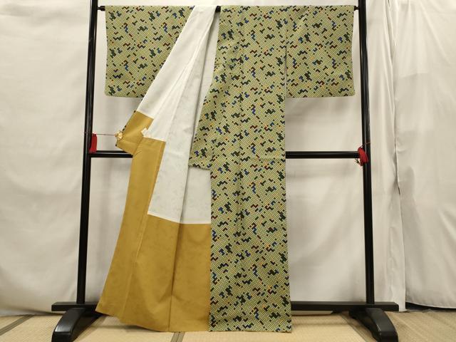 平和屋着物■小紋 網目文 洗える着物 AABI8251st