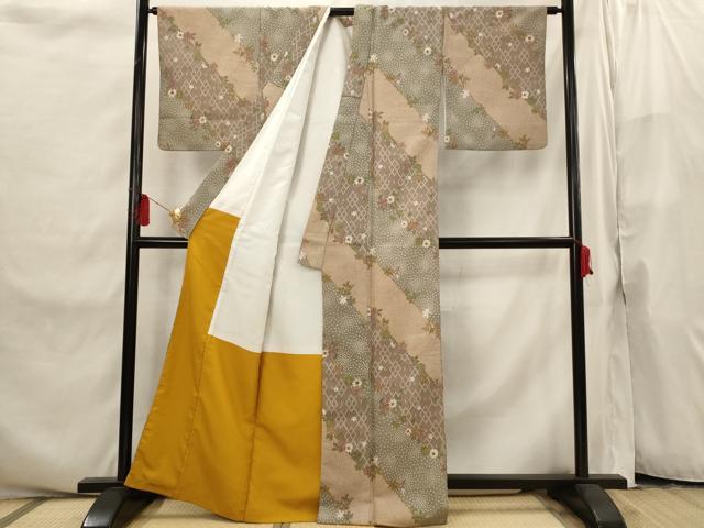 平和屋着物■小紋 草花文 洗える着物 AABI8252st