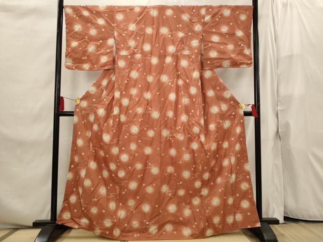 平和屋着物□小紋 花丸文 暈し染め 洗える着物 AABI8255st