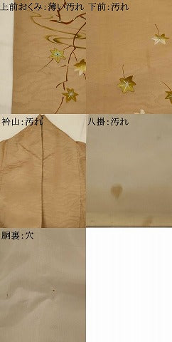 平和屋着物■訪問着 手描き 竜田川文様 洗える着物 AABI8264st