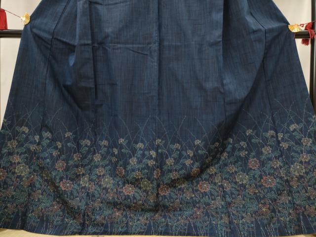 平和屋着物■訪問着 紬地 草花文 正絹 逸品 AABI8273st