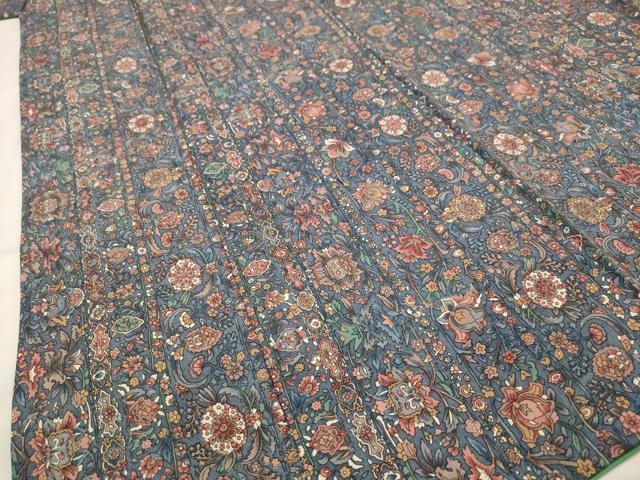 平和屋着物■上質な小紋 更紗花文 正絹 逸品 AABI8280st