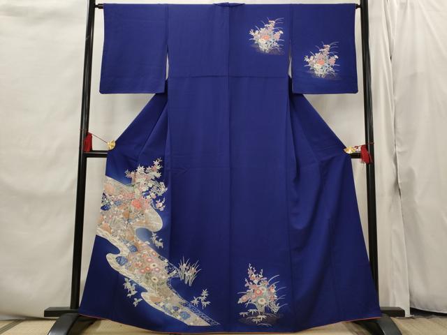 平和屋着物■訪問着 流水花文 金彩 正絹 逸品 AABI8305st