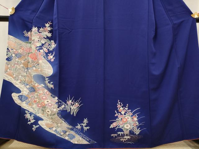 平和屋着物■訪問着 流水花文 金彩 正絹 逸品 AABI8305st