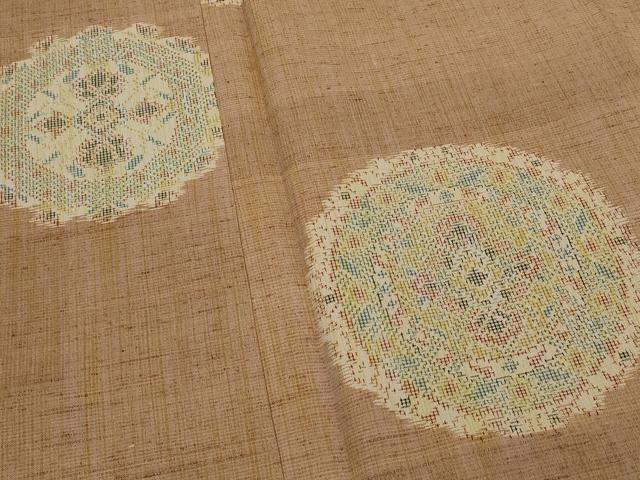 平和屋着物■訪問着 紬地 正倉院花文 正絹 逸品 AABI8312st