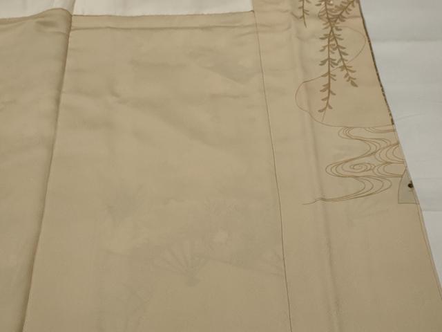 平和屋着物■豪華色留袖 駒刺繍 流水地紙花松文 金彩 正絹 逸品 AABI8315st
