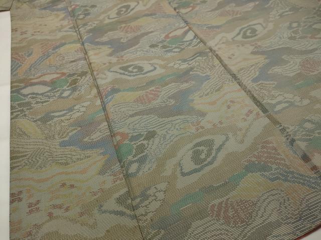 平和屋着物■本場大島紬 7マルキ 流水文 正絹 逸品 AABI8316st