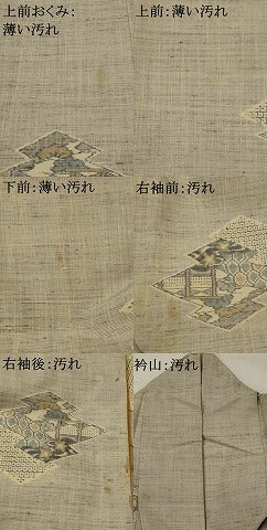 平和屋着物■上質な紬 亀甲絣 松皮菱花文 正絹 逸品 AABI8320st