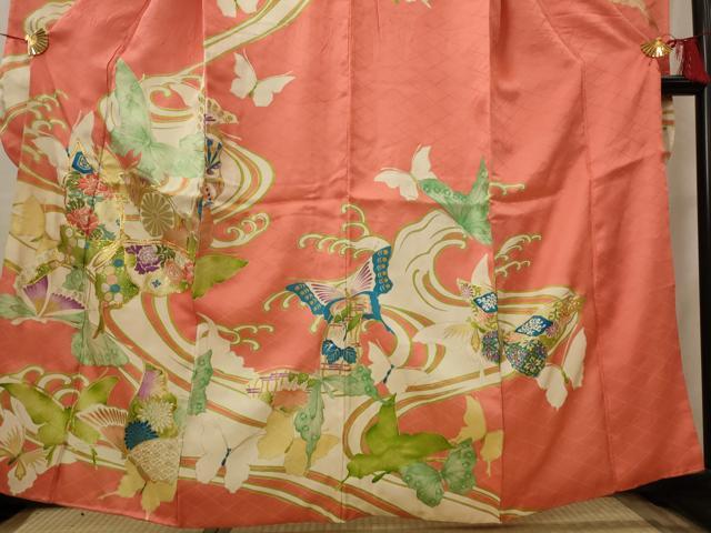 平和屋着物■豪華振袖 駒刺繍 流水舞蝶文 金彩 正絹 逸品 AABI8343st