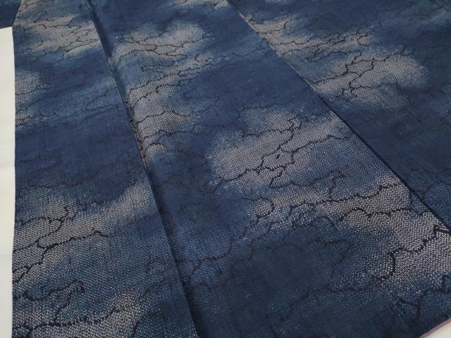 平和屋着物■上質な紬 雲取り文様 正絹 逸品 AABI8403st
