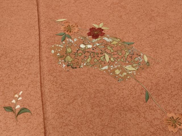 平和屋着物■訪問着 刺繍 地紙花文 金銀彩 金糸 正絹 逸品 AABI8413st