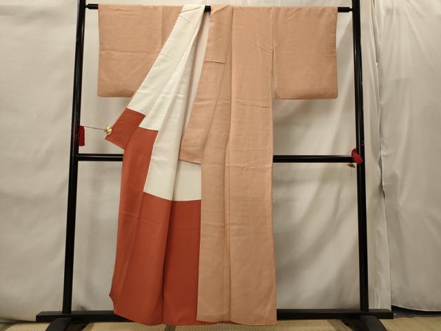 平和屋着物■上質な小紋 幾何学文 正絹 逸品 AABI8417st