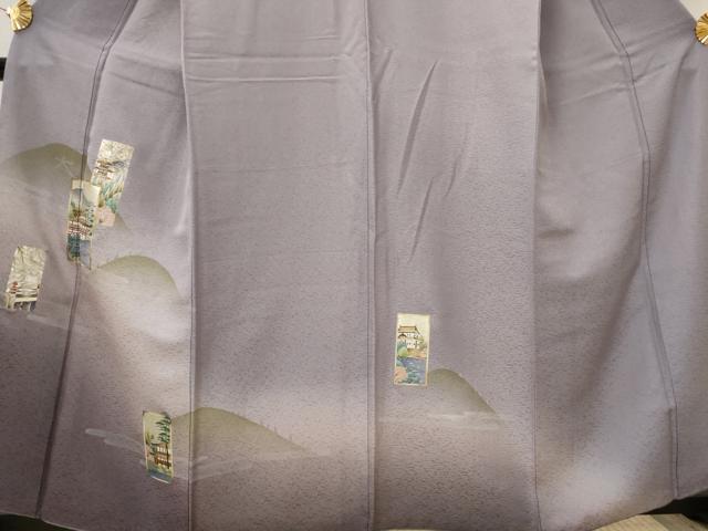 平和屋着物■訪問着 大文字焼き 暈し染め 金彩 正絹 逸品 AABI8432st