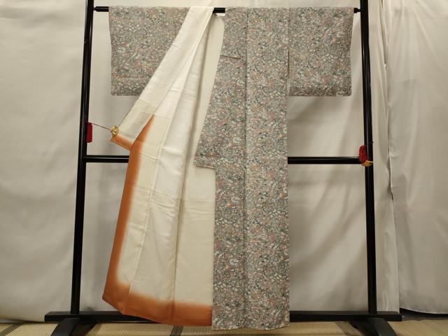 平和屋着物■上質な小紋 花尽し 正絹 逸品 AABI8443st