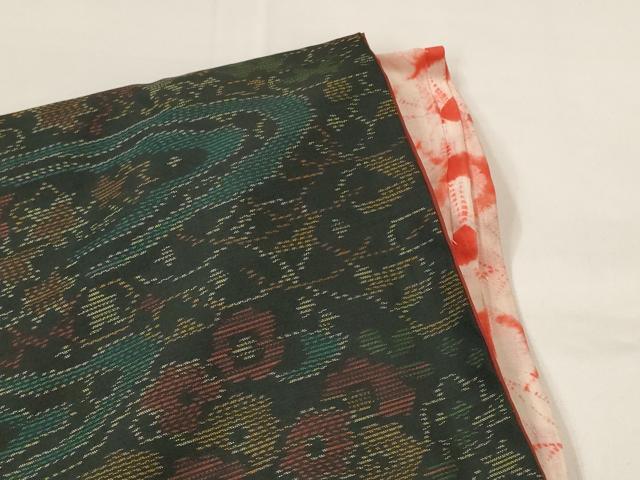 平和屋着物■本場大島紬 流水花文 正絹 逸品 AABI8445st