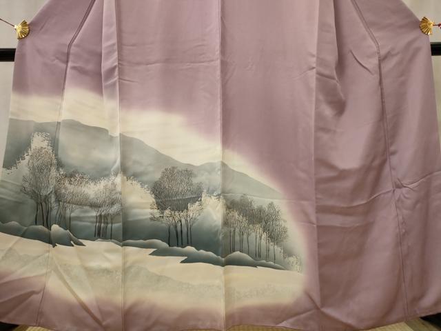 平和屋着物■訪問着 樹林文 暈し染め 正絹 逸品 AABI8450st