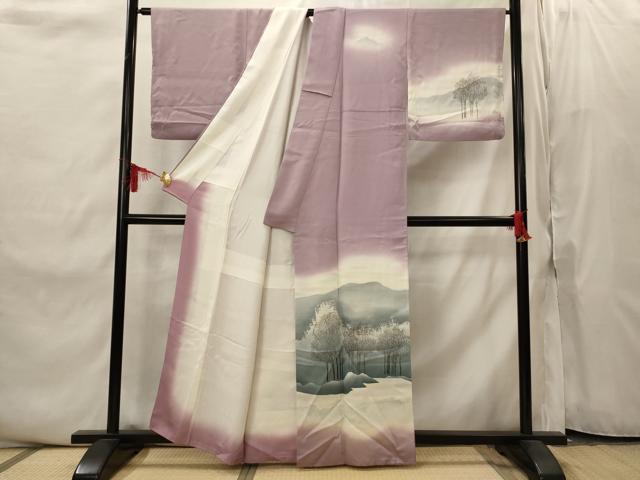 平和屋着物■訪問着 樹林文 暈し染め 正絹 逸品 AABI8450st