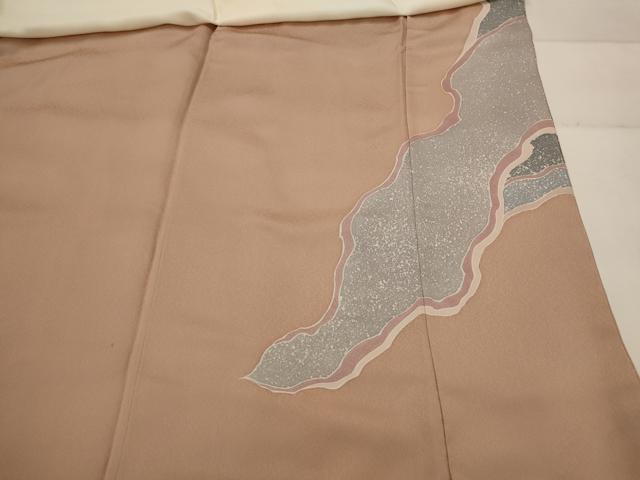 平和屋着物■豪華色留袖 刺繍 飛鶴文 金彩 正絹 逸品 AABI8462st
