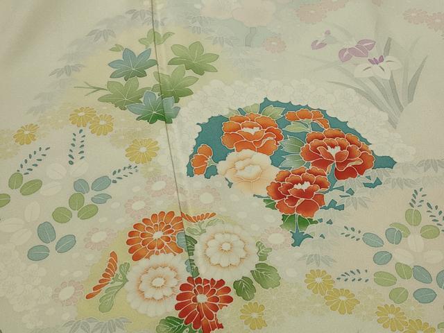平和屋着物■訪問着 花青海波 正絹 逸品 AABI8466st