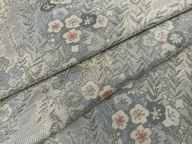 平和屋着物●本場大島紬 白大島 一元7マルキ 総絣 梅 正絹 逸品 未使用 AABI8485ph