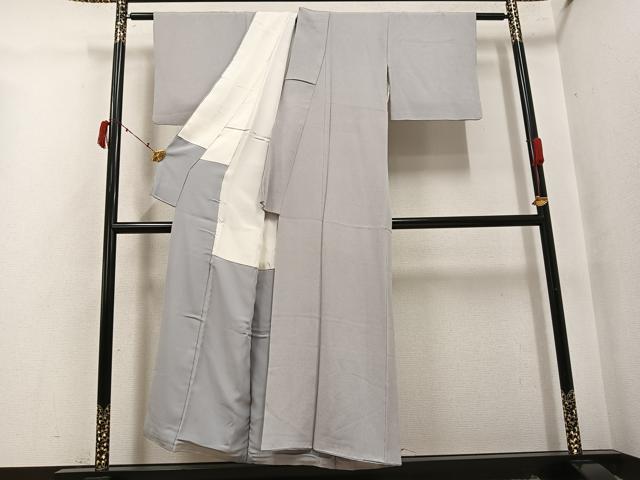 平和屋着物●上質な色無地 潤色 鬼しぼ縮緬 正絹 逸品 AABI8488ph