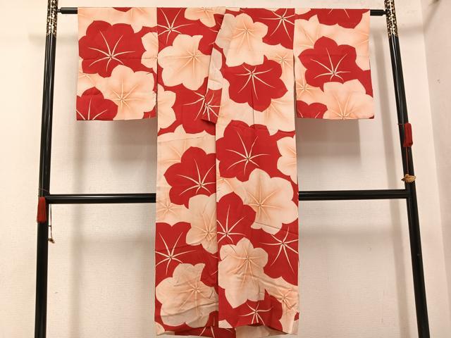 平和屋着物●セミアンティーク 長襦袢 袷 花尽くし 正絹 逸品 AABI8489ph