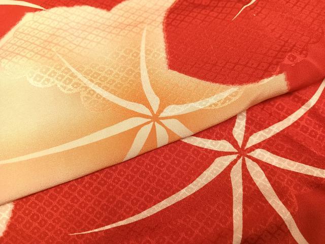 平和屋着物●セミアンティーク 長襦袢 袷 花尽くし 正絹 逸品 AABI8489ph