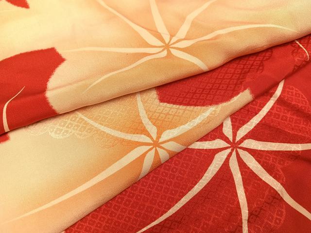 平和屋着物●セミアンティーク 長襦袢 袷 花尽くし 正絹 逸品 AABI8489ph