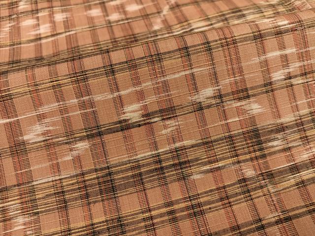 平和屋着物●上質な紬 琉球絣文様 正絹 逸品 AABI8494ph