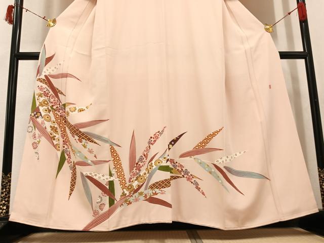 平和屋着物●本加賀友禅作家 牛坂源吾 色留袖 吉祥草花文 正絹 逸品 AABI8540ph