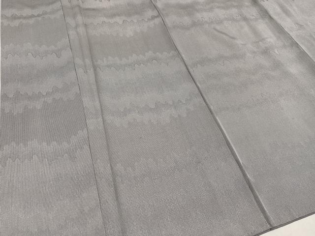 平和屋着物●江戸小紋 万筋 黒橡色×象牙色 正絹 逸品 AABI8557ph