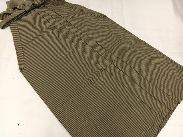 平和屋着物●男性 馬乗り袴 縞 正絹 逸品 未使用 AABI8558ph