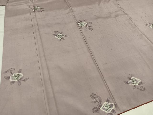 平和屋着物●上質な小紋 紬地 絞り 辻が花 正絹 逸品 AABI8563ph