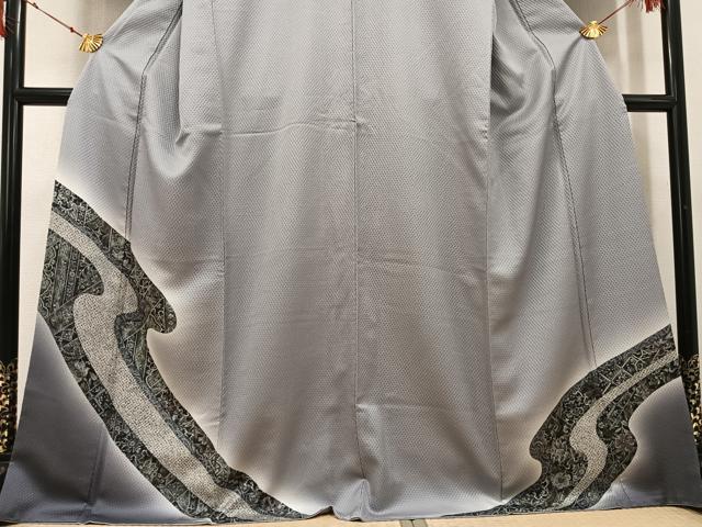平和屋着物●訪問着 絞り 更紗文 暈し染め 正絹 逸品 AABI8567ph