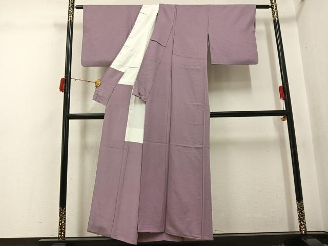平和屋着物●上質な色無地 梅染色 正絹 逸品 AABI8577ph