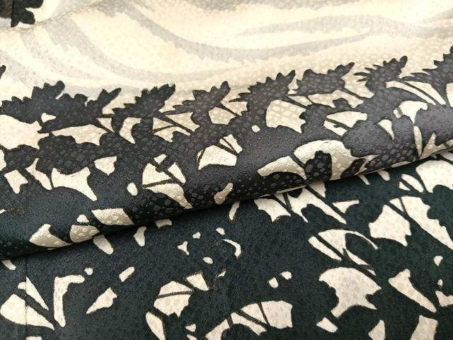 平和屋着物●訪問着 草花シルエット 鈴乃屋扱い 正絹 逸品 AABI8578ph