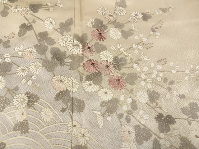 平和屋着物●訪問着 刺繍 枝花文 暈し染め 金彩 正絹 逸品 未使用 AABI8580ph
