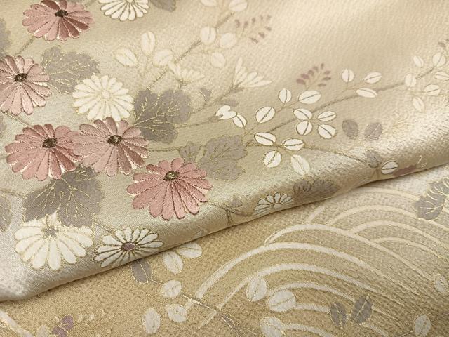 平和屋着物●訪問着 刺繍 枝花文 暈し染め 金彩 正絹 逸品 未使用 AABI8580ph