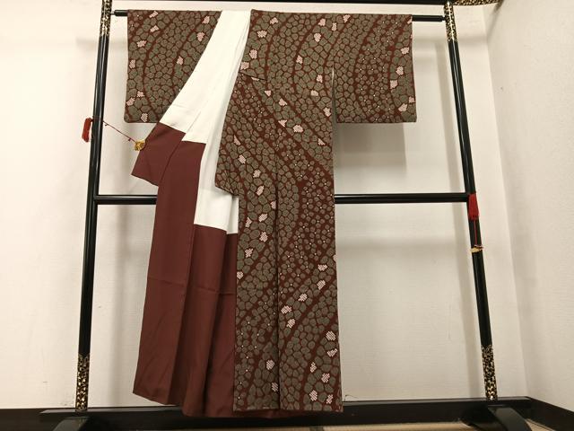 平和屋着物●訪問着 総絞り 流水文 正絹 逸品 AABI8586ph