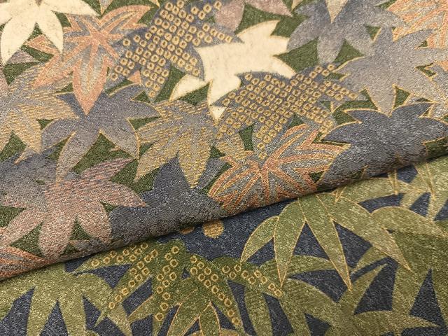 平和屋着物●訪問着 作家物 本苔染 草花文 暈し染め 金彩 正絹 逸品 AABI8588ph