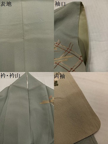 平和屋着物●訪問着 草花文 暈し染め 金彩 正絹 逸品 AABI8599ph