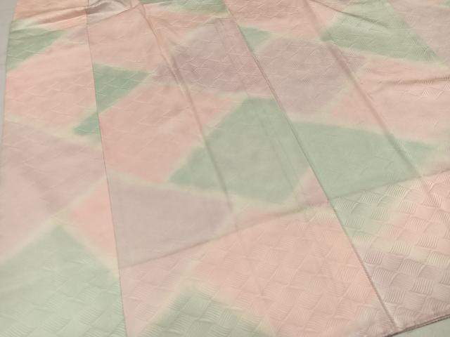 平和屋着物●長襦袢 無双仕立て 立波地紋 暈し染め 半衿刺繍 正絹 逸品 AABI8608ph