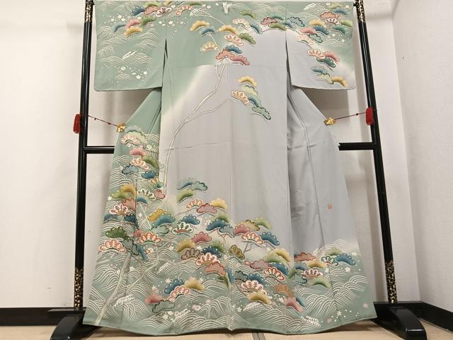平和屋着物●訪問着 友禅 作家物 浜松花文 暈し染め 正絹 逸品 未使用 AABI8610ph